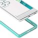 Sony Xperia XA Case, CoverON® [ClearGuard Series] Hard Clear Back Cover with Flexible TPU Bumpers Slim Fit Phone Cover Case for Sony Xperia XA - Teal