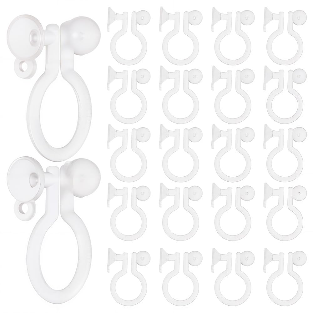 SUNNYCLUE 1 Box 250Pcs Clip on Earrings Converters Ear Clips Non Pierced Painless Plastic Transparent U Type on Earrings Findings for jewellery Making Accessories DIY Dangle Craft — image 1