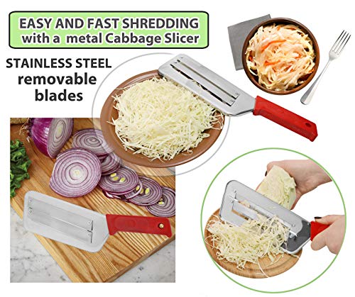 Shredder for cabbage metal Cabbage Slicer Chopper Shredder Sauerkraut Cutter Slaw Cutter by PetriStor