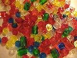 Genuine Lego 200 Small Clear and Translucent Colored 1X Finishing Pieces (loose)