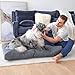 Petsure Extra Large Dog Bed (44x35x4 inches) for Dogs & Cats - Water-Resistant Oxford Fabric Dog Mattress - Ideal for Cars, Dog Crate Or Elevated Dog Bed, Dog Bed Trampoline - Grey