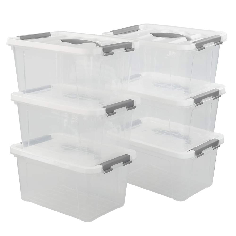 Innouse Plastic Boxes with Lid, Clear Storage Box, Set of 6