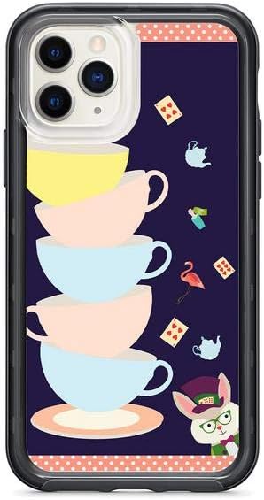 Kaidan iPhone XR X XS Tea Party 6s 6 Alice in Wonderland Cups 11 Pro Max Case 8 7 Plus 12 Mini Samsung Galaxy S20 S10 + S10e White Rabbit S9 S8 Note 20 Ultra 10 9 Playing Cards Google Pixel 3 XL am43