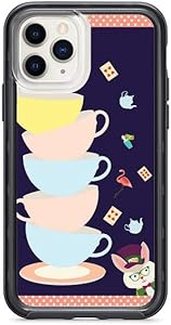 Kaidan iPhone XR X XS Tea Party 6s 6 Alice in Wonderland Cups 11 Pro Max Case 8 7 Plus 12 Mini Samsung Galaxy S20 S10 + S10e White Rabbit S9 S8 Note 20 Ultra 10 9 Playing Cards Google Pixel 3 XL am43