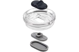 20 oz Stronghold Lid Replacement Spill Proof Splash Resistant Slider Lids Covers Fit for YETI Rambler Travel Mug (Black 1 pac