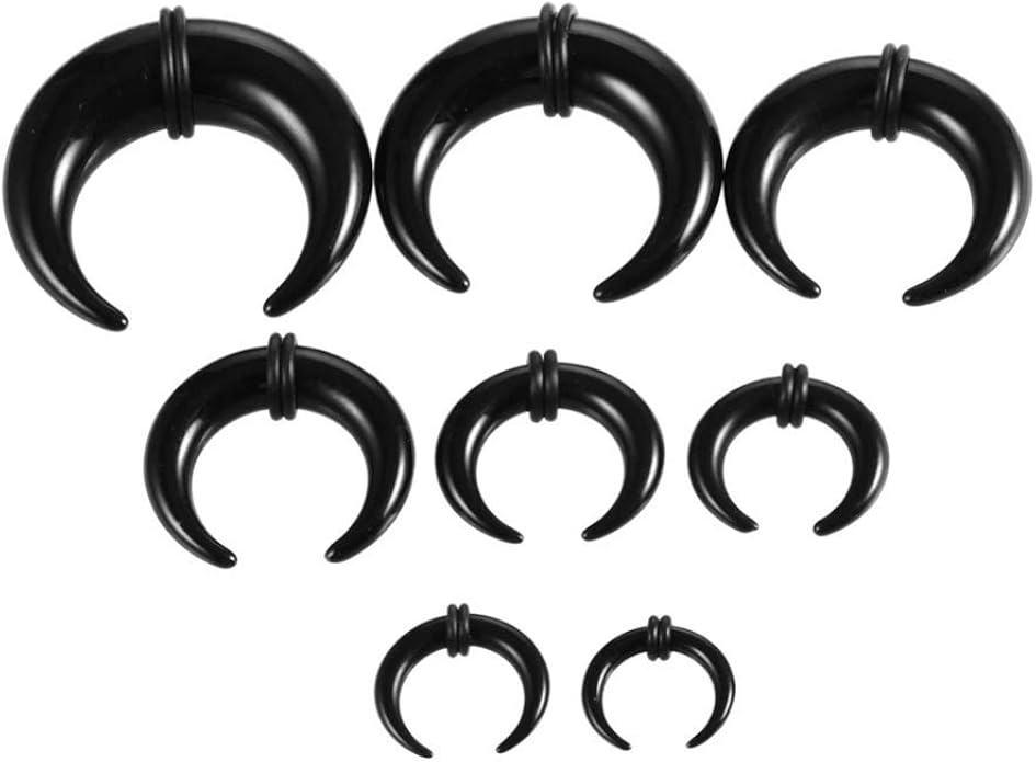 generic 8pcs Acrylic Body Piercing Kit Septum Horn Ear Expansions for