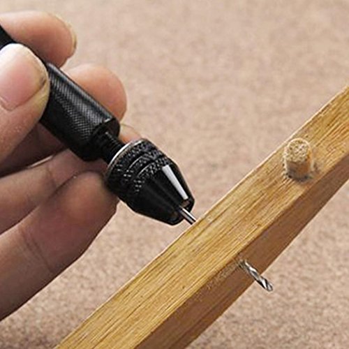 Botrong Precision Pin Vise Model Hand Drill Set with Twist Drill Bits Set of 11
