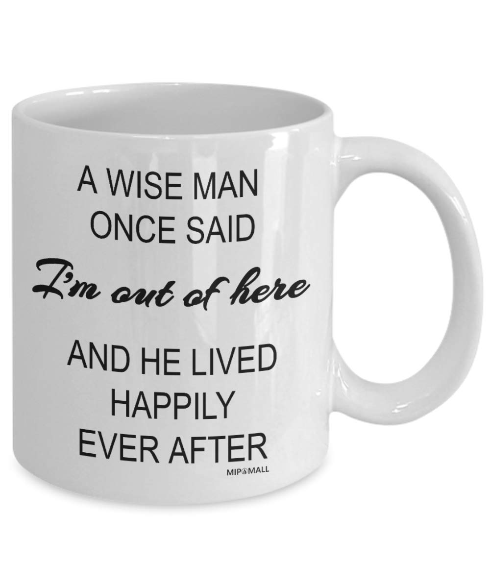 Retirement gifts for men, mugs cups presents ideas, funny leaving gifts for colleagues boss friends teacher, Present for Christmas - A wise man once said