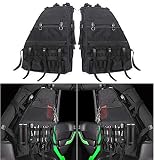 Roll Bar Storage Bag Cage with Multi-Pockets for Jeep Wrangler JK JKU TJ LJ Unlimited 4 Doors - Pack of 2