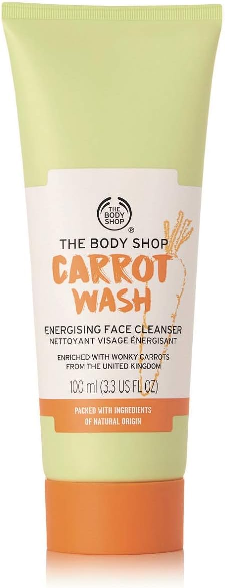 The Body Shop Carrot Wash Energizing Face Cleanser 100ml, this vegan treat leaves skin feeling cleansed, smoother