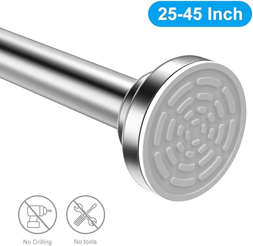 Amazon Com Teeck Shower Curtain Rod Adjustable Tension Spring