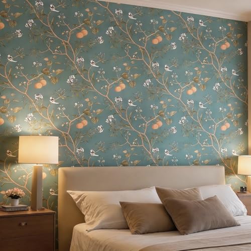 Papel de Parede Adesivo Floral Geometrico 3D Galhos Antimofo