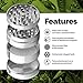 NEW STYLE Grinders | Best Herb & Spice Grinder With Pollen Catcher | Spice Mill With Mini Spatula | Shredder & Crusher | 4-Piece | 2.2