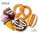 Jumbo Squishies Slow Rising [5-Pack] | Ice Cream, Donut, Cake, Pretzel & Hot Dog Squeeze Stress Relief Toy for Kids & Adults by JoyShark