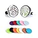 2PCS Auzer Car Fragrance Diffuser Vent Clip Car Air Freshener Perfume Clamp Aromatherapy Essential Oil Diffuser Stainless Steel Locket with Vent Clip and 12 Oil Refill Pads(Tree of life + Clouds)