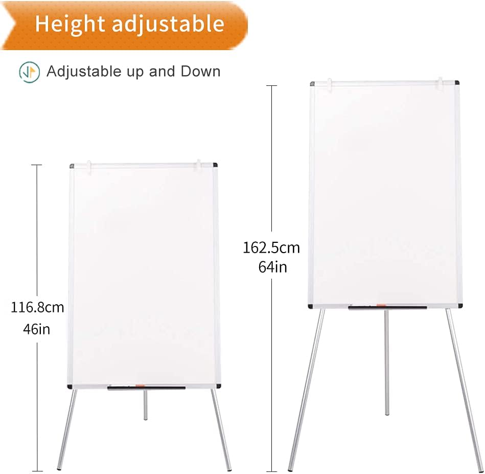 VIZ-PRO Magnetic Portable Easel Dry Erase Board, Flipchart Easel Stand Tripod Whiteboard, 24"W x 36"L : Office Products