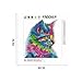 Delight eShop DIY 5D Diamond Embroidery Colorful Cat Painting Mosaic Cross Stitch Home Decor