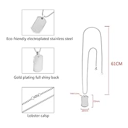 Geoffrey Beene Men's Stainless Steel Engravable Dog