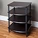 Pangea Audio Vulcan Four Shelf Audio Rack, Media Stand, and Components Cabinet 4 Shelf Espresso