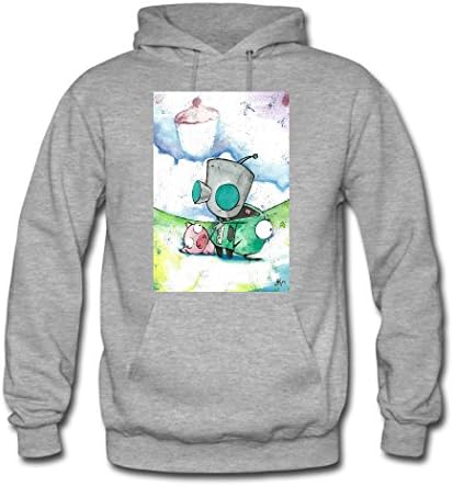 DIYHOODIE Invader Zim Hoodie, Custom Men's Classic Hoodie with Invader Zim Gray