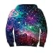 Funnycokid Boys Hoodies 3D Graphic Printed Galaxy Universe Casual Pocket Sweatshirt Girls Fleece Hoodie