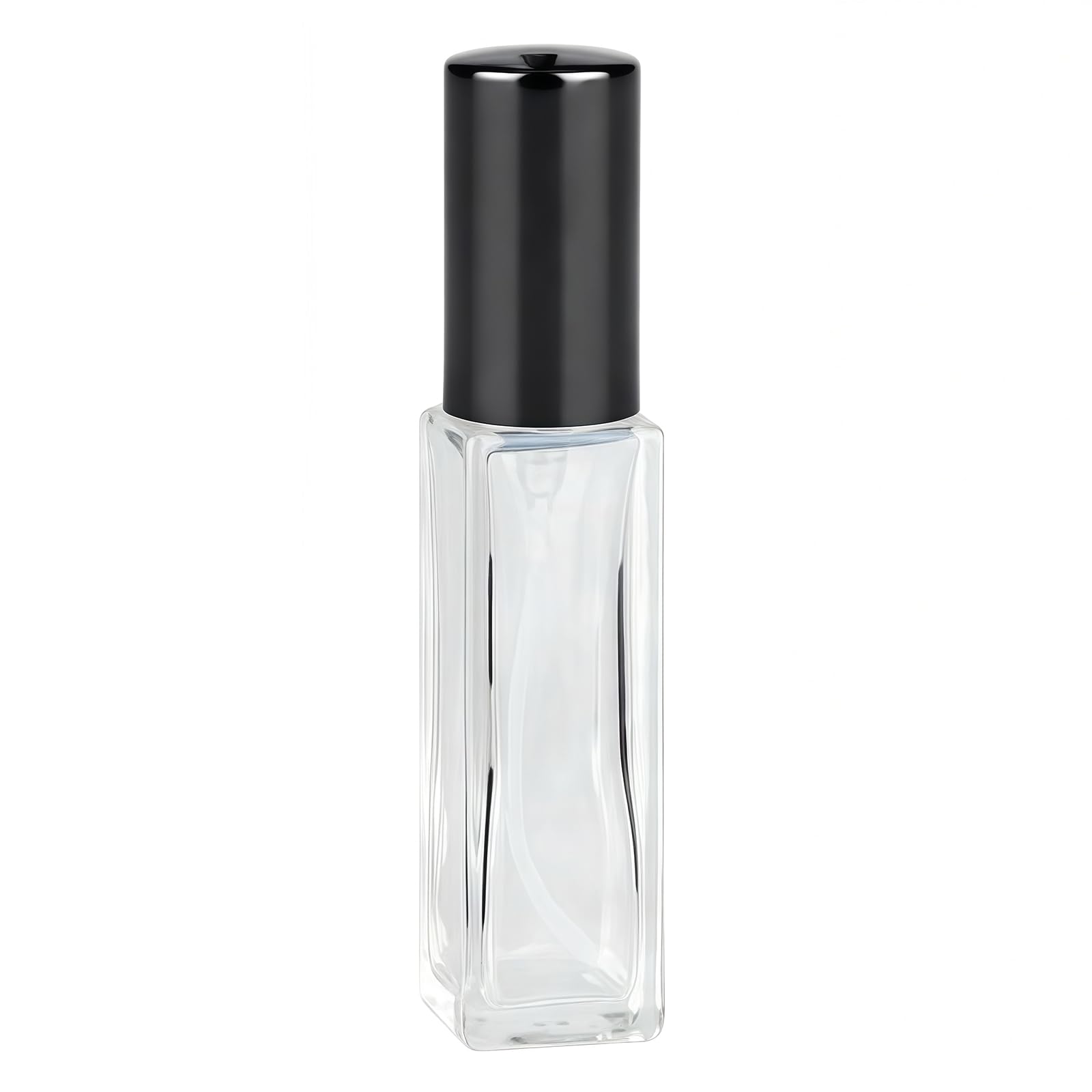 ericotry Perfume Bottle Empty Refillable Glass Spray Bottle Travel Sprayer Essential Oil Glass Bottles with Black Cap Travel Party Gift Makeup Tool (50ML)