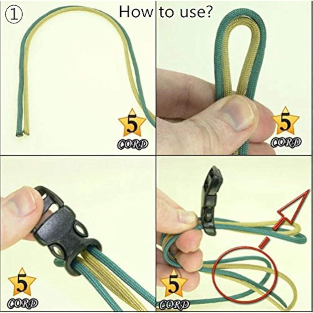 Adjustable Length Paracord Jig Bracelet Maker Wooden FrameParacord