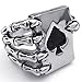 KONOV Mens Stainless Steel Ring, Gothic Skull Hand Claw Poker Playing Card, Black, Size 10