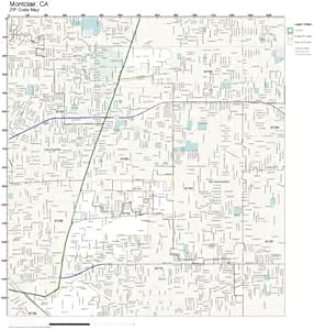 Amazon.com: ZIP Code Wall Map of Montclair, CA ZIP Code Map Not