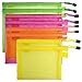 8 Pcs Zipper Mesh File Bags Folder Document Pockets with Bill B5 A5 A6 Size, AFUNTA 4 Color 4 Size Nylon Pencil Case Cosmetic Storage Office Pouch Holder- Orange, Yellow, Green, Rose Red