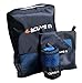Microfiber Towel Set 3 pack great for Backpacking Hiking Camping Travel Swimming Beach Bath Compact & Quick Dry - 4 active n (Cobalt)