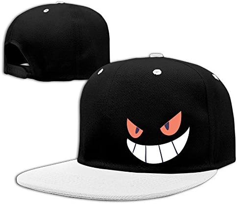 Gengar Halloween Face Adjustable Caps Flat Brim Hip-Hop Caps