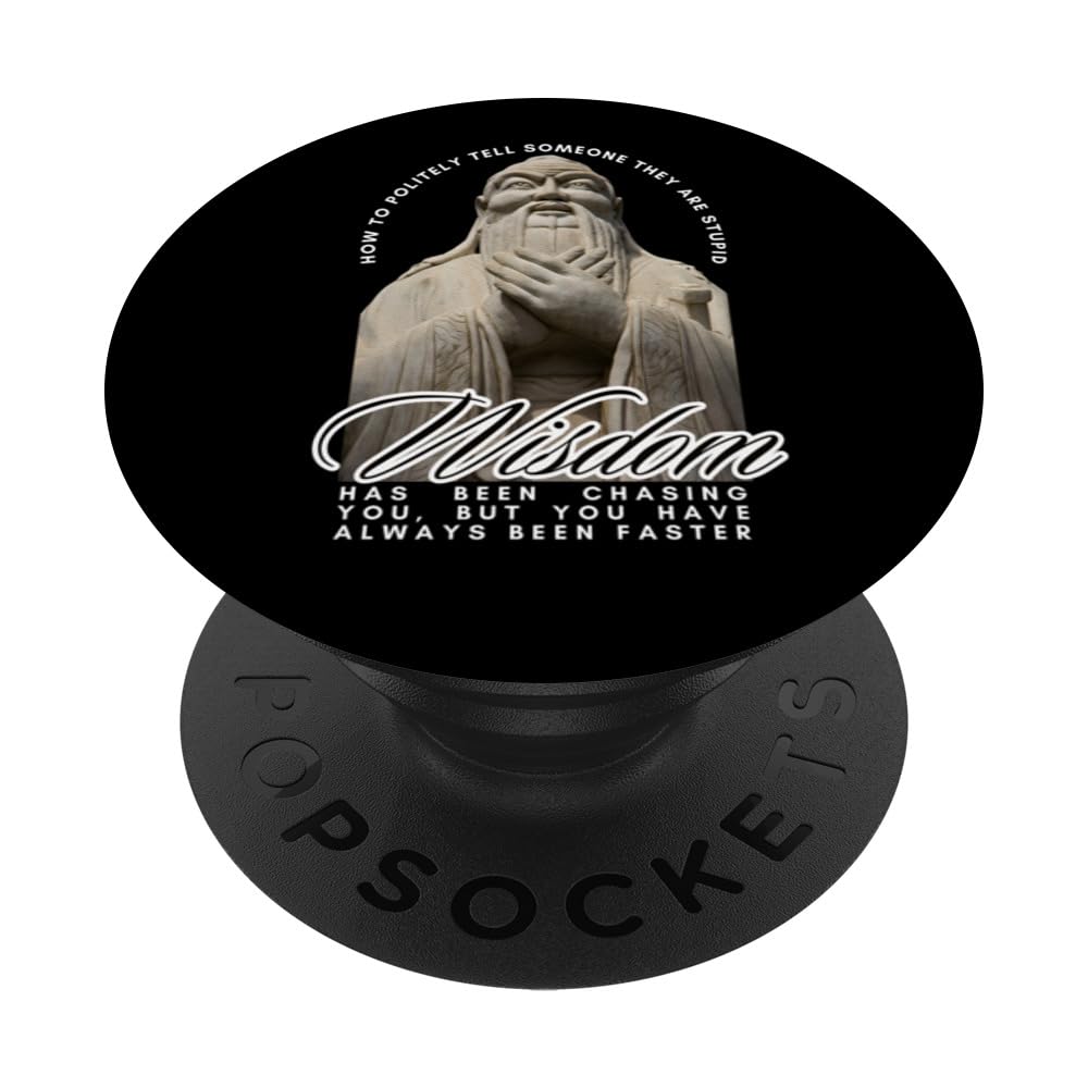 Wisdom when Allergic to stupid people, funny stupid people PopSockets Swappable PopGrip