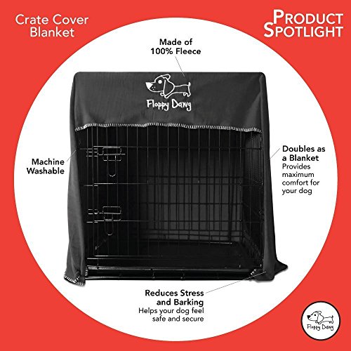 Floppy Dawg Gel Memory Foam Dog Bed and Crate Cover Blanket Bundle, Removable Cover, Waterproof Liner, Fits 42 Inch Crates. Slate Gray Suede and Fleece with White Sherpa Top. - Thumbnail 5