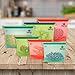 6 Pack Silicone Food Storage Bags | Reusable Food Bags | Reusable Silicone Bags for Snacks, Cooking, Storage | Best Reusable Freezer Bags by Zumatico. FDA and SGS Approved. BPA-Free.