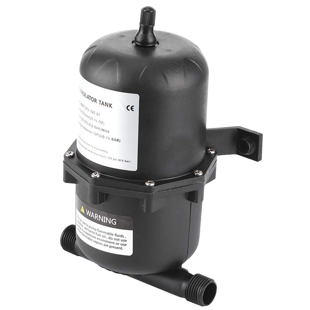 Pressurized Accumulator Tank, 0.75 L, 125PSI, Marine Water System for Yacht/RV/Caravan