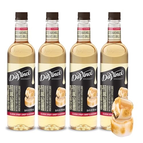 DaVinci Gourmet Classic Toasted Marshmallow Syrup, Sugar-free, 25.4 Fluid Ounces (Pack of 4)