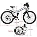 Aceshin 26” Electric Folding Mountain Bike with Removable Large Capacity Lithium-Ion Battery (36V 250W), Electric Bike 21 Speed Gear and Three Working Modes(US Stock)thumb 1