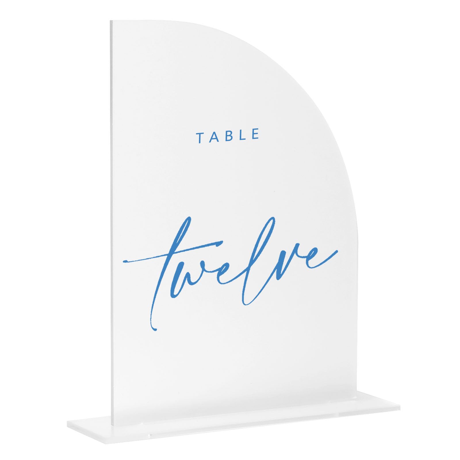 Photo 1 of 10 Pack Frosted Acrylic Half Arch Sign with Stand | 5x7 Inch Half Arch Acrylic Sign Blank and Base, DIY Wedding Table Numbers, Wedding Signage, Events& Parties (Frosted, 5x7 Inch)