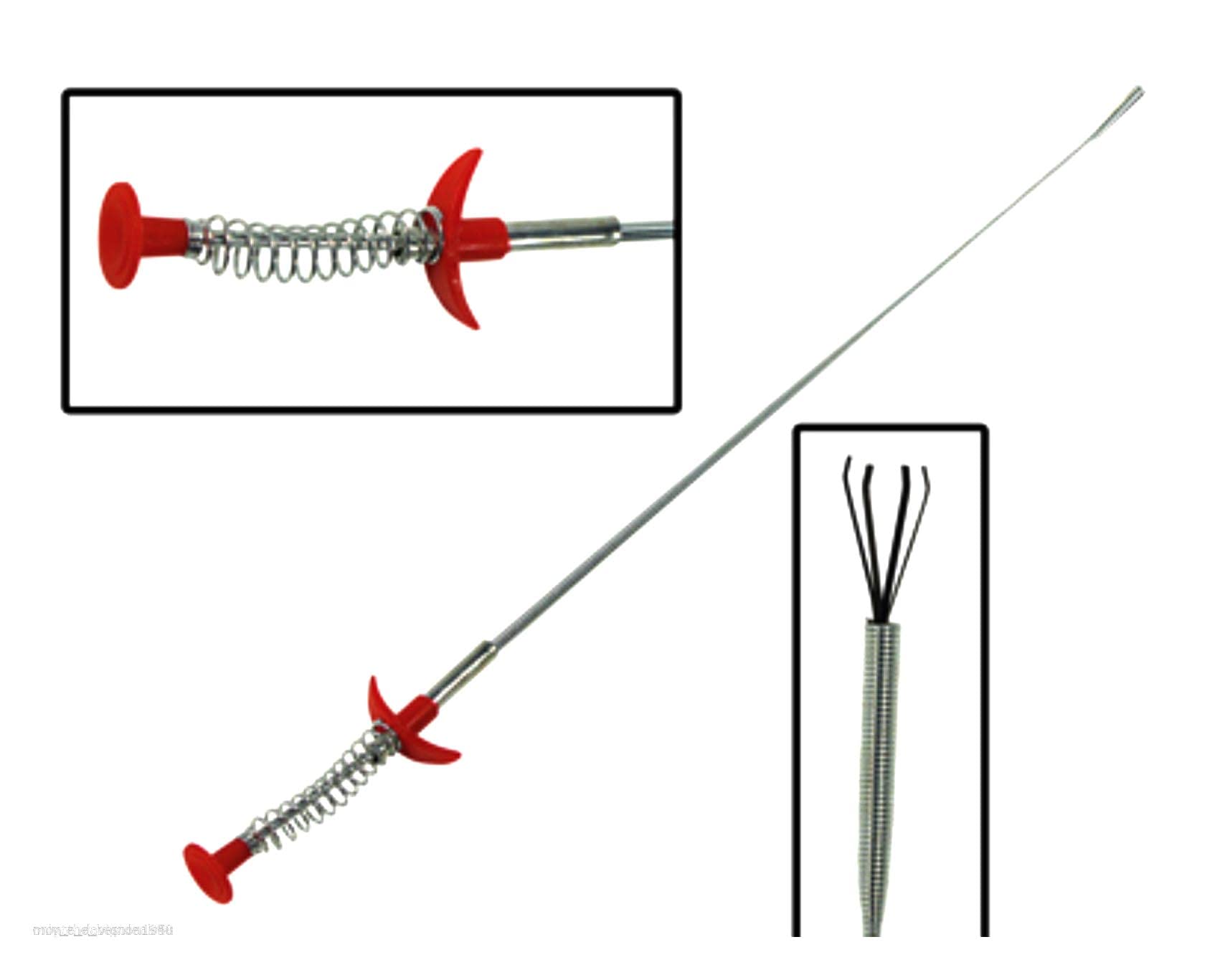 Four Leg Claws Pick UP Tool Long Flexible Drain Cleaning Tools Spring Grip Narrow Bend Curve Handheld Picker