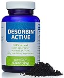 Activated Charcoal Powder Paste – Organic Raw Natural Detox Supplement for Gas Bloating Relief, Indigestion, Teeth Whitening, Face Scrub Mask, Magnesium Deodorant, Hangover Prevention by DESORBIN