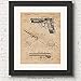 Classic M9 92 FS Pistol Patent Prints, 1 (11x14) Unframed Photos, Wall Art Decor Gift for Home Beretta Firearms Office Gears Ammo Garage Shop Student Teacher Coach Cowboys Target Range Instructor Fan