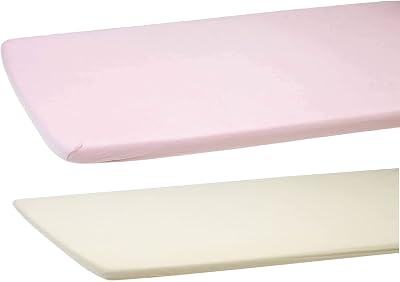 Dudu N Girlie Cot Sheets 140 x 70 Fitted Pack of 2 Pink & Cream