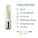 Ba15d LED Bulb 88LEDs, Ba15d Double Bayonet Base, 6W 120v 60W Equivalent, Dimmable Sewing Machine Lamp (Pack of 4) (BA15D Warm White 3000K)