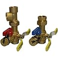 Rheem RTG20220AB Webstone Tankless Water Heater Service Valve Kit, Clean Brass
