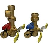 Rheem RTG20220AB Webstone Tankless Water Heater Service Valve Kit, Clean Brass