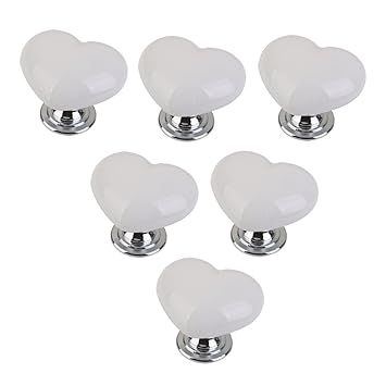 Uk Handles Cabinet Cupboard Drawer Closet Knobs Cute Heart Shape