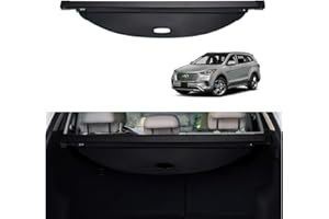 Powerty Cargo Cover for 2015-2017 2018 Hyundai Santa Fe Sport Accessories Trunk Cover Retractable Trunk Shielding Shade Cargo Luggage Cover Black(not for 13-14 Santa Fe Sport)