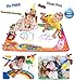 Large Aqua Drawing Water Doodle Mat for Kids Toys Mess Free Coloring Painting Educational Writing Mats Neon Colors Board Toddlers with 3 Magic Pen Xmas Gift for Boys Girls Age 2 3 4 5 6