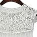 AMZ PLUS Plus Size Women Sexy Lace Blouses V-Neck Shirts Chiffon Sleeveless Top White XXXXL